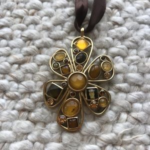 Brown statement necklace